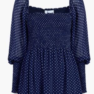 Hill House Navy Polka Dot Women's Top